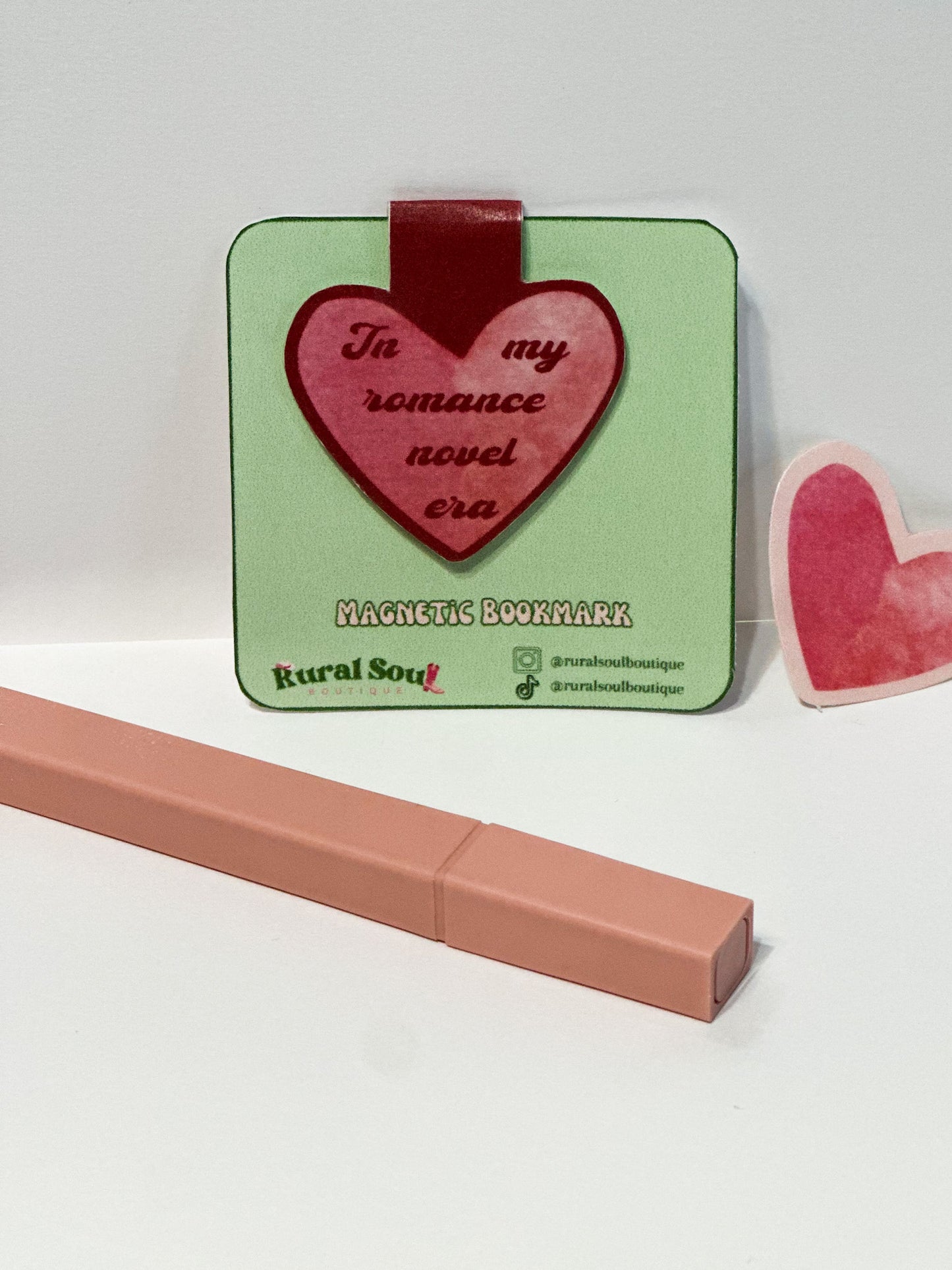 Romance Novel Era Heart Magnetic Bookmark